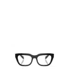 Prada Logo-print Square-frame Glasses In Black