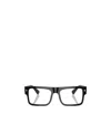 Prada Logo-print Square-frame Glasses In Black