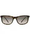 Prada Logo-print Square-frame Sunglasses In Brown