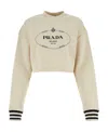Prada Sweatshirt En Coton In Neutral Color