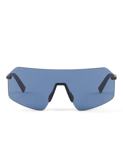 Prada Logo-print Sunglasses In Blue
