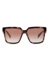 Prada Logo-print Sunglasses In Brown