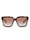 Prada Pr 24zs 07r0a6 56mm Womens Square Sunglasses In Brown