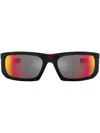 Prada Logo-print Sunglasses In Schwarz