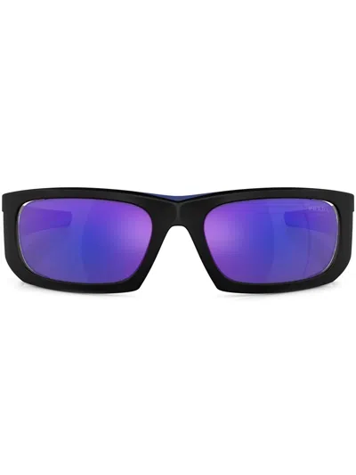 Prada Logo-print Sunglasses In Schwarz