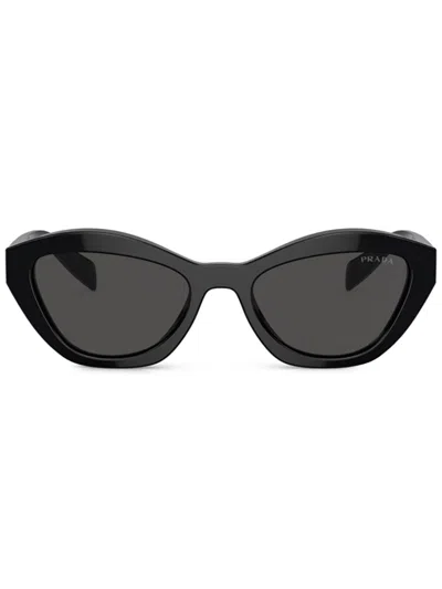 Prada Acetate Cat-eye Sunglasses In Black