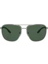Prada Logo-print Sunglasses In Silber