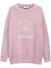 Prada Cotton Crew-neck Sweatshirt In Purple