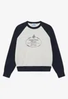 Prada Logo Print Sweatshirt In Multi