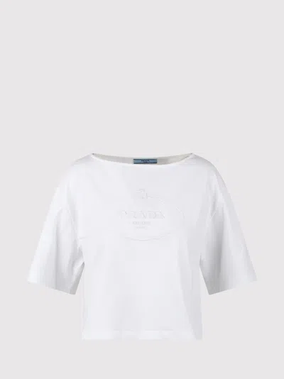 Prada Logo-print T-shirt In White