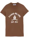 Prada Item O-neck Short-sleeved T-shirt In Brown
