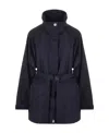 Prada Logo-print Tech-canvas Coat In Black