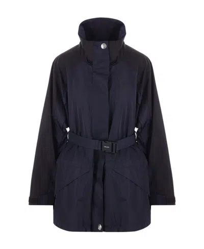 Prada Logo-print Tech-canvas Coat In Black
