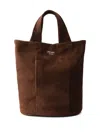 Prada Tote Bag Aus Wildleder In Brown