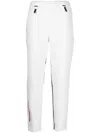 Prada Back Pleat Cropped Pant In White