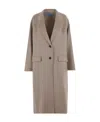 Prada Sand Cashmere Oversize Coat In Nude