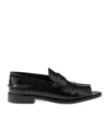 Prada Logo-printed Penny Loafers In Black