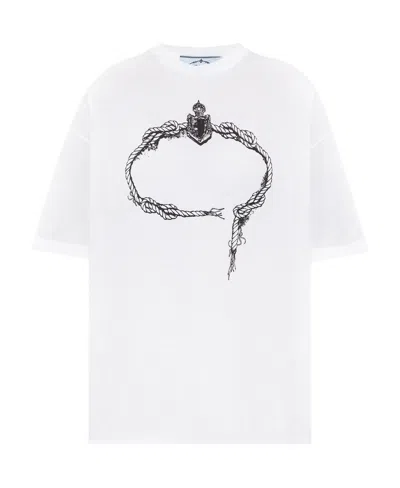 Prada Logo Printed T-shirt In White