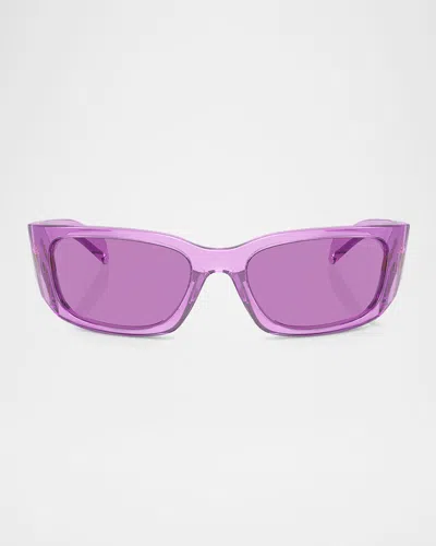 PRADA LOGO PROPIONATE & PLASTIC WRAP SUNGLASSES