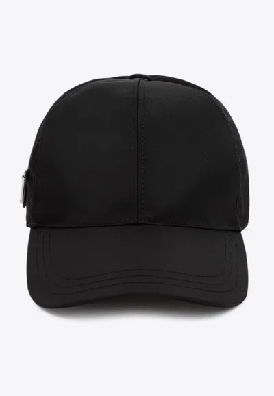 PRADA LOGO RE-NYLON BASEBALL CAP