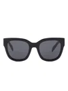 Prada Logo Rectangle-frame Sunglasses In Black