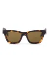 Prada Logo Rectangle-frame Sunglasses In Brown