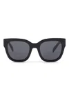 Prada Logo Rectangle Sunglasses In Black