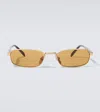 Prada Logo Rectangular Sunglasses In Brown