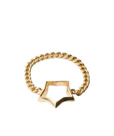 Prada Metal Ring In Gold