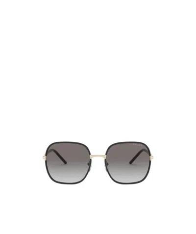 Prada Logo Round Sunglasses In Gray