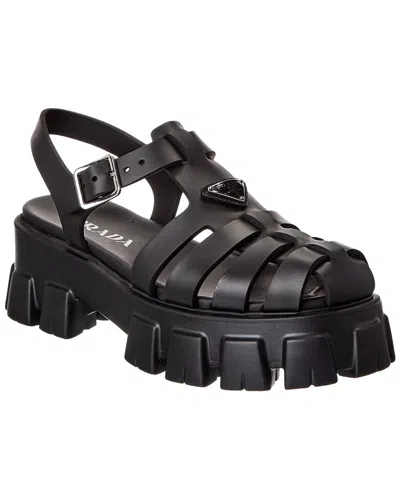Prada Logo Rubber Sandal