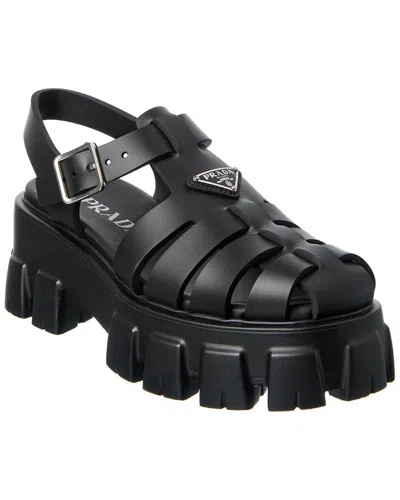 Prada Rubber Logo Chunky-sole Fisherman Sandals In Multi