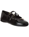 Prada Women Nappa Leather Ballerinas In Black