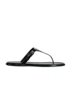 Prada Logo Sandals In Black