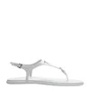 Prada Logo Sandals In White