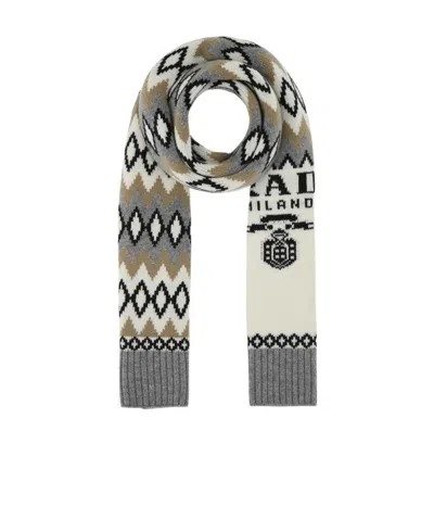 Prada Logo Scarf In Multicolor