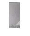 Prada Double-face Cashmere Scarf In Gray/chalk White