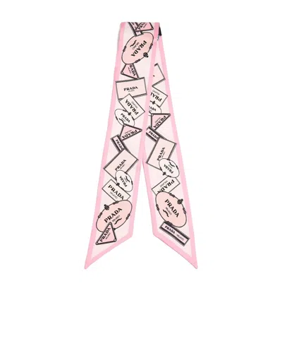 Prada Logo Scarf In Pink