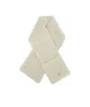 Prada Teddy Logo-plaque Scarf In Neutral