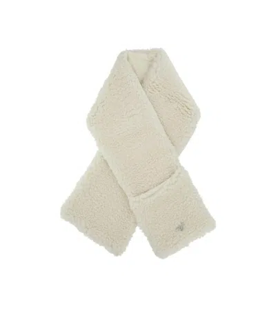 Prada White Teddy Scarf In Beige