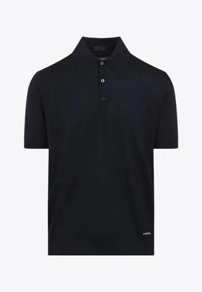 PRADA LOGO SHORT-SLEEVED POLO T-SHIRT