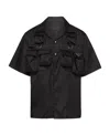 Prada Nylon Short Sleeves Shirt In Black