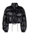 Prada Re-nylon Convertible Cropped Down Jacket In Black