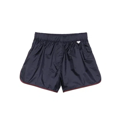 Prada Logo Shorts In Blue