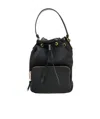 Prada Recycled Nylon Bucket Handbag In Black