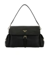 Prada Logo Shoulder Bag In Black