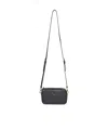 Prada Mini Leather Shoulder Bag In Black