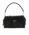 Prada Leather Shoulder Bag In Black