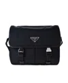 Prada Logo Shoulder Bag In Black