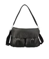 Prada Logo Shoulder Bag In Black